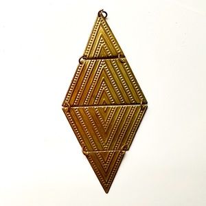 Vintage boho & tribal diamond-shaped panel pendant